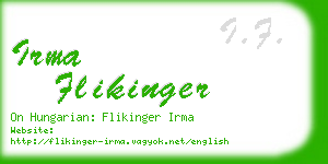 irma flikinger business card